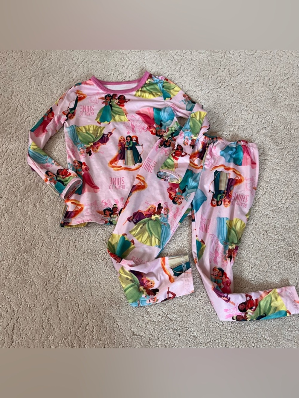 Cuddl Duds Disney Princess’ 2-piece Pajama Set size 2T/3T